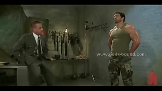 Strong brunette unconcerned gang member punished by boss roughly slavery b&period; unconcerned fuck