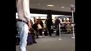 Actor Bronson Pelletier d&period; peeing in airport
